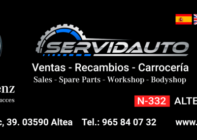 Valla Publicitaria de Servidauto Campaña Mercedes 2023